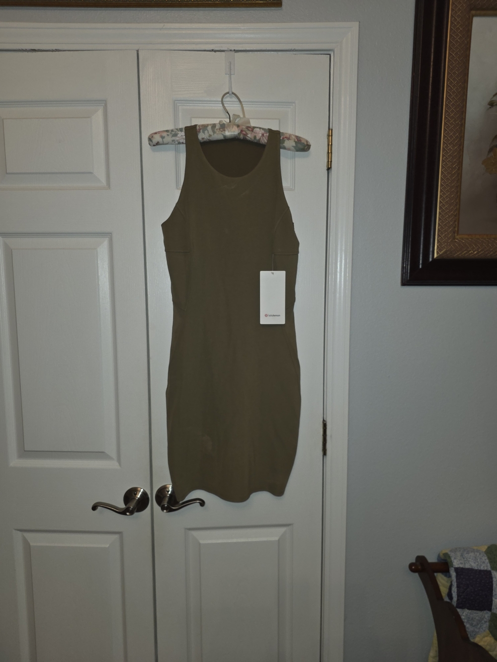lululemon athletica Olive Green Sleeveless Bodycon Dress
